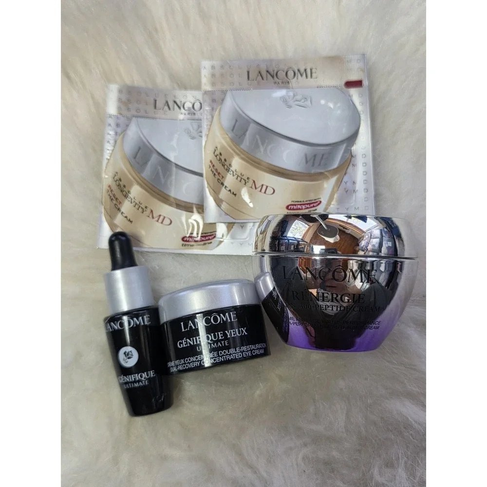 Lancome Renergie H.P.N‎ 300-Peptide Cream, Genefique, Longevity Sample Lot NEW